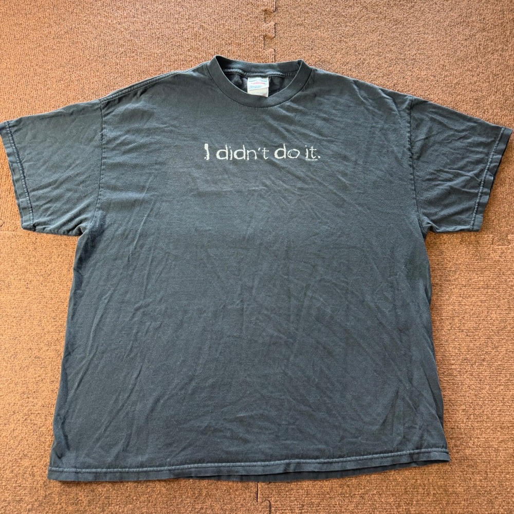 Vintage Tennessee River I Didn't Do It Graphic T-Shirt Mens 2XL Black Slogan Tee